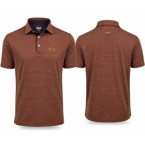 Straight  Down Performance Polo Shirt Mens XL/TG  BRN BLK‎ STRIPE Golf